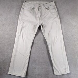 Levi's 559 Relaxed Straight Fit Jeans Mens 36x32 Beige Denim Cotton Straight Leg